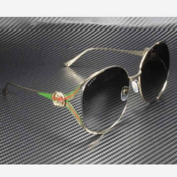 Gucci Grey GG Womens 63mm Sunglasses